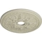 Ekena Millwork Rose and Ribbon Ceiling Medallion (Fits Canopies up to 4"), 23 5/8"OD x 4"ID x 1 1/2"P, Clear Yellow CM23ROCYF - alternate 2